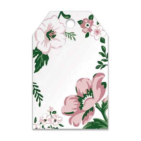 Discover Fresh Mint Floral Gloss Printed Gift Tags
