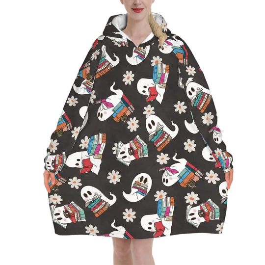Discover Booooooks Adult Blanket Hoodie