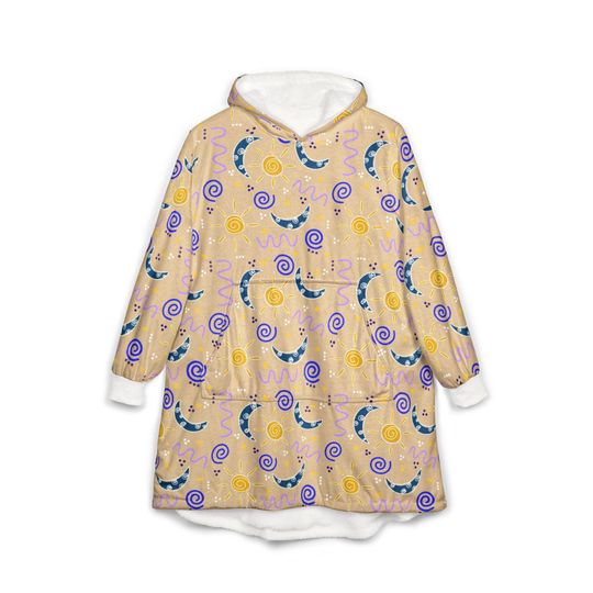 Discover Celestial Sun and Moon Blanket Hoodie