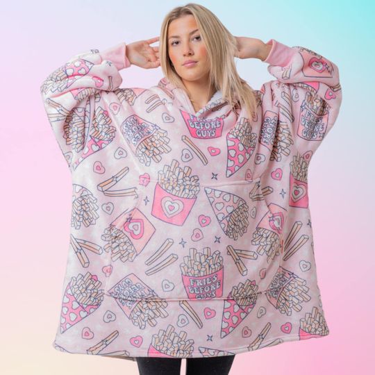 Discover Fries Before Guys Hoodie Blanket