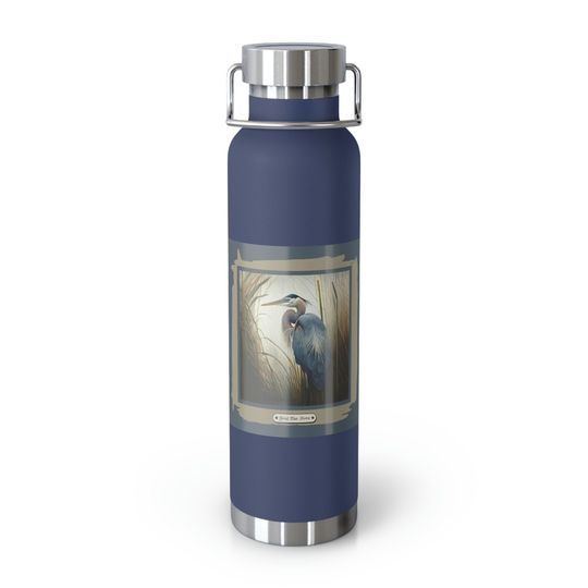 Discover Great Blue Heron Copper Vacuum Insulated Bottle, 22oz | Sports Bottle