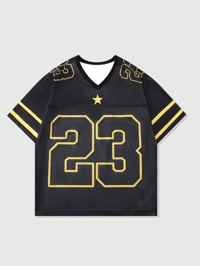 Discover 2025 summer new V-neck Crop Top Mesh Baseball Jersey