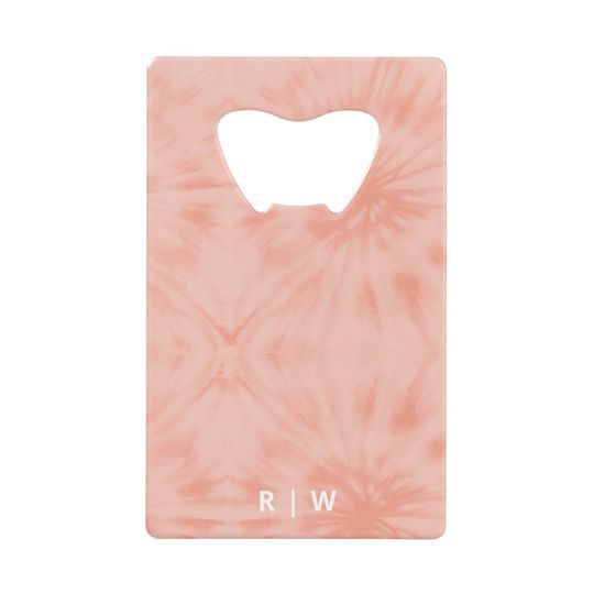Discover Tie Dye | Coral Pink Modern Pastel Credit Card Bottle Opener