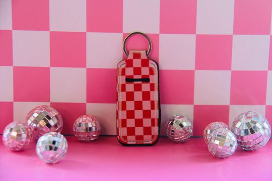 Discover Checkered Chapstick Holder-Trendy Chapstick Holder-Cute Chapstick Holder Keychain-Keychain Accessories-Lip Balm Holder-Cute Accessories