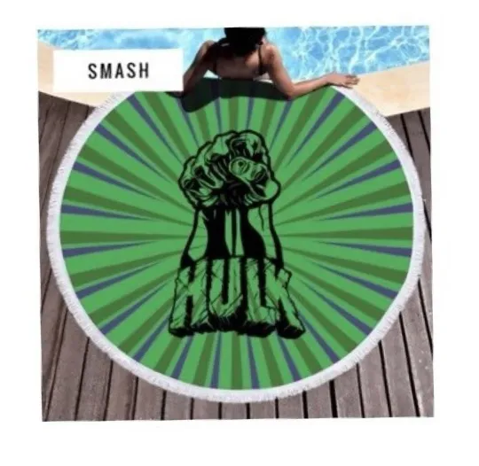 Discover Round Beach Towel Smash