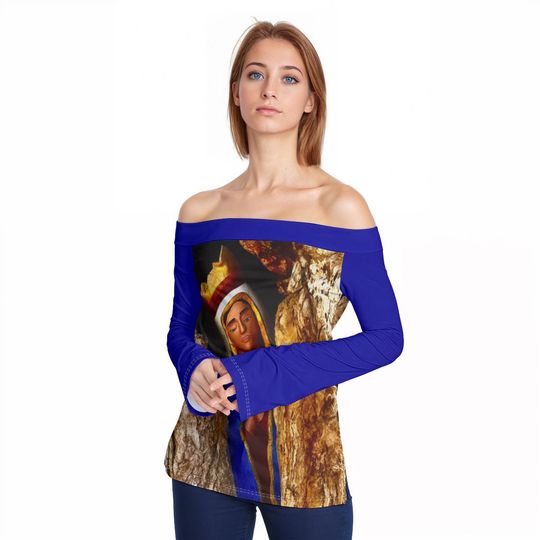 Discover Mother Mary Old Town Women Off-Shoulder Long Sleeve