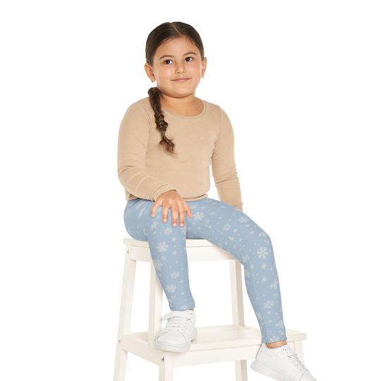 Discover Blue Snowflakes Kids Leggings