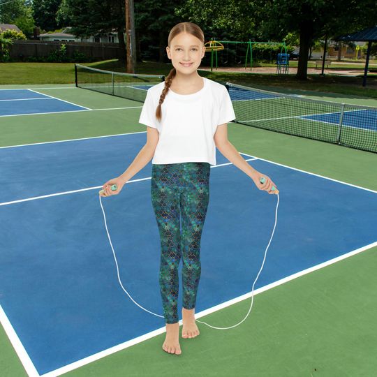 Discover Mermaid Scale Youth Full-Length Leggings