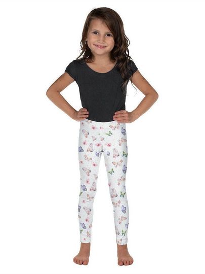 Discover Pastel Watercolor Butterflies Kid's Leggings