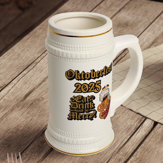 Discover 2025 Oktoberfest Beer Stein Mug German Beer Festival Mug Bavarian Brewery