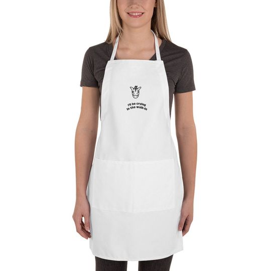 Discover Crying Zebra Embroidered Apron