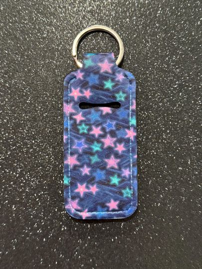 Discover Star Chapstick Holder Keyring, Personalized Lip Balm Keychain