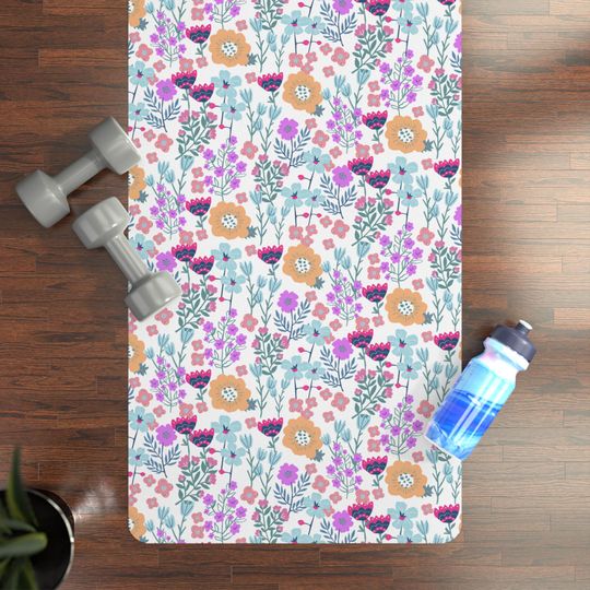 Discover Colorful Floral Yoga Mat - Non-Slip Eco-Friendly Exercise Mat