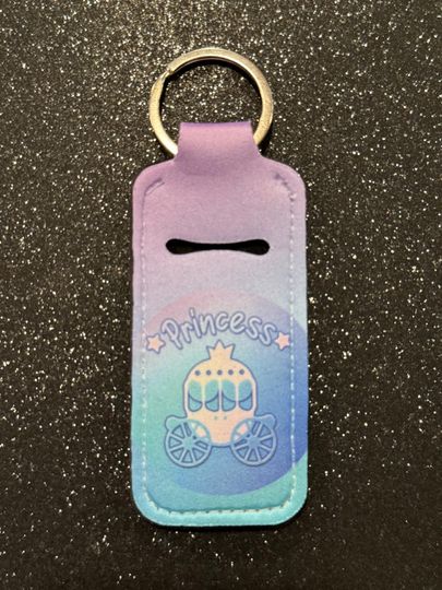 Discover Princess Carriage Chapstick/Lighter Keyring Holder