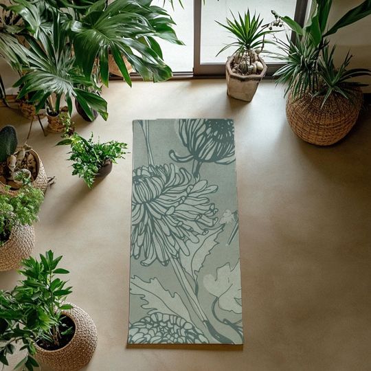 Discover Green Suede and Rubber Yoga Mat