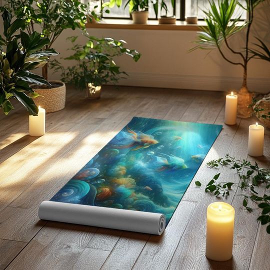 Discover Ocean Blue Foam Yoga Mat