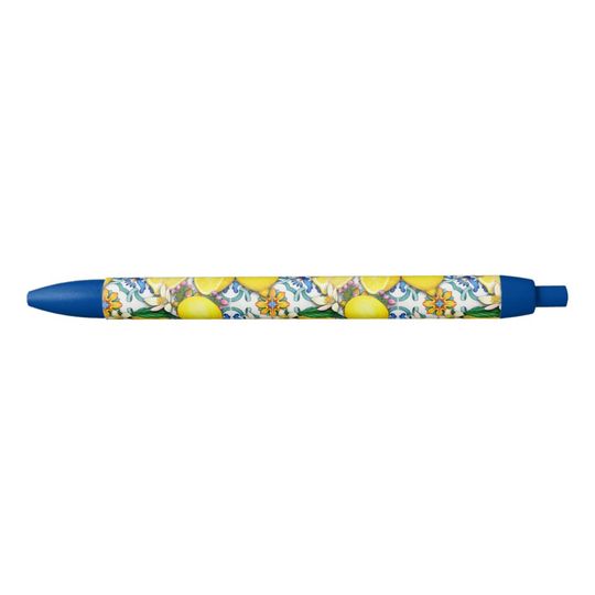 Discover Mediterranean Traditional Pattern With Lemons Pen