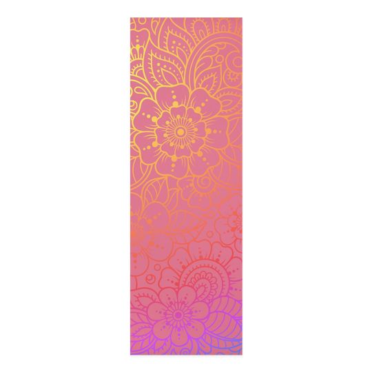 Discover Floral Pink & Purple Foam Yoga Mat