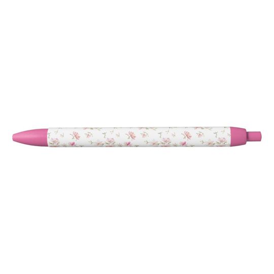 Discover Soft Pink Watercolor Flower Pattern Pen