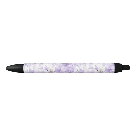 Discover Delicate Watercolor Purple Flowers  Pen