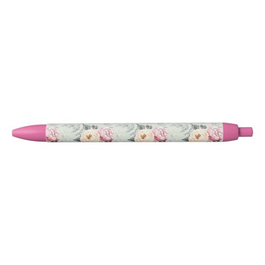 Discover Pink Rose Garden Flower Pattern Pen