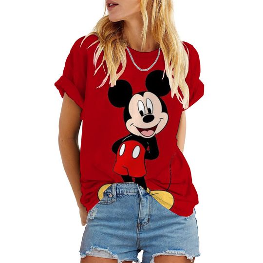 Discover Kawaii T Shirts Gothic Fashion Mickeyy Tshirt Minniee Mouse Cartoon T-shirt
