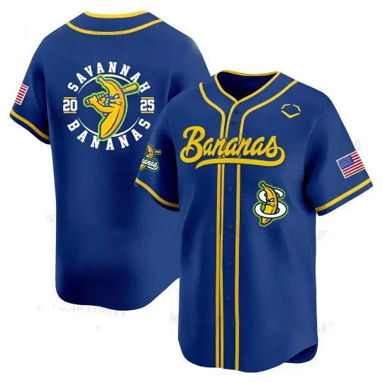 Discover Savannah Banana Logo 2025 Baseball Jersey Adult Shirt All Size QT851