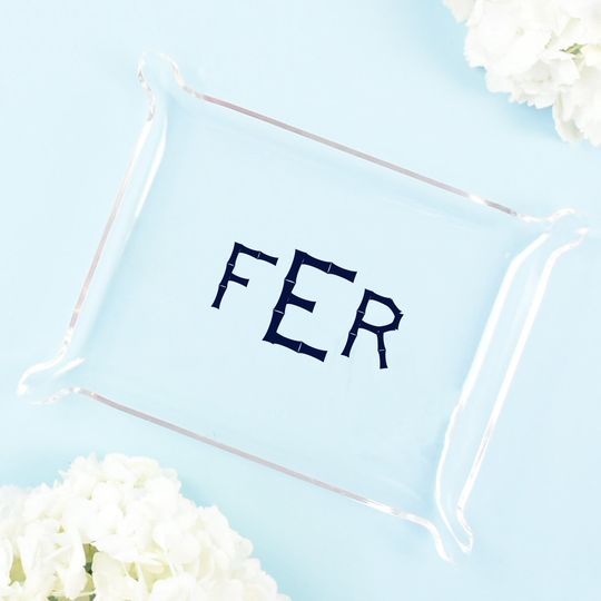 Discover Monogram Acrylic Trinket Tray