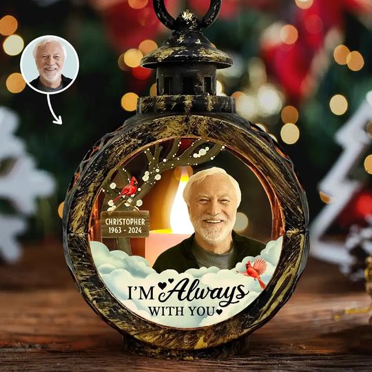 Discover Custom Photo I'm Always With You - Personalized Candlelight Lantern Ornament