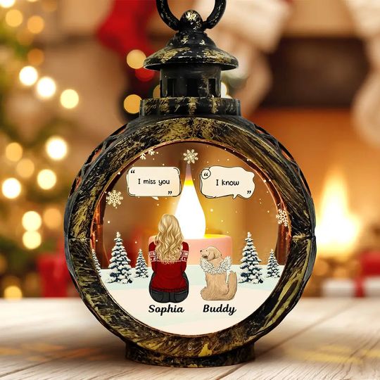 Discover I Miss You Memorial Dog Cat - Personalized Candlelight Lantern Ornament