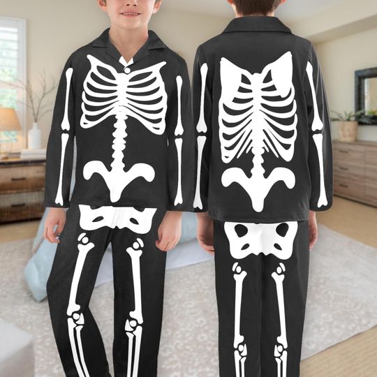 Discover Halloween Skeleton Pajama Set | Boys Girls Spooky
