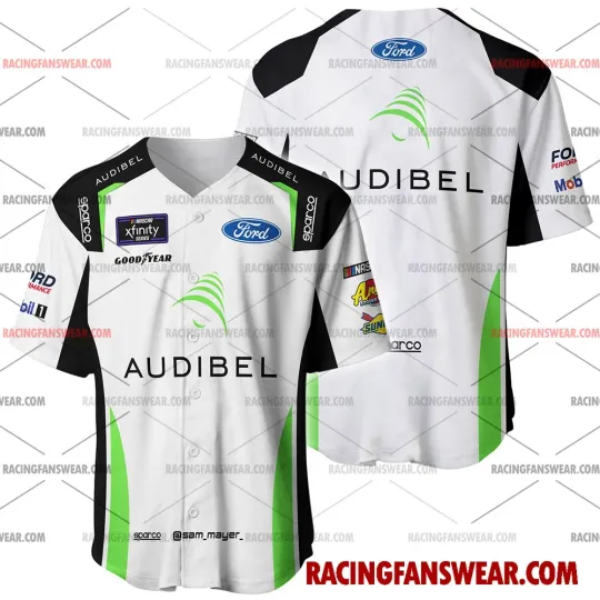 Discover Sam Mayer Nascar Racing 2025 Uniform Apparel Clothes Basebal Baseball Jersey