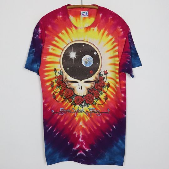 Discover vintage 1992 Grateful Dead Space Your Face Liquid Blue Tie Dye Shirt