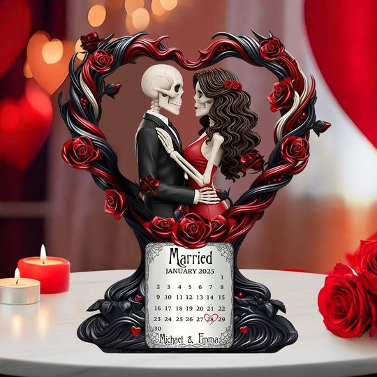 Discover Happy Anniversary My Love - Personalized Couple Custom Shaped Acrylic Plaque