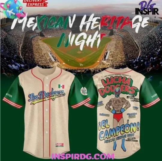 Discover Los Angeles Mexican Heritage Night 2025 Baseball Jersey
