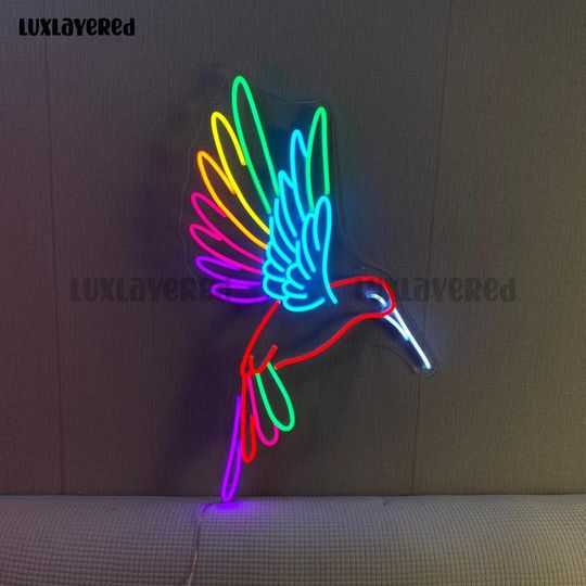 Discover Hummingbird Neon Sign For Home Room Decor, Hummingbird Neon Light, Bird Led Wall Decor, Custom Neon Sign, Bird Lover Gift, Animal Led Light