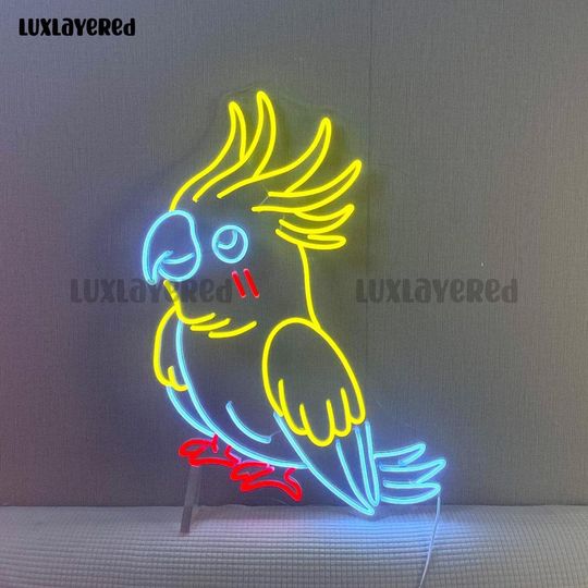 Discover Cockatiel Neon Sign, Cockatiel Bird Led Light, Custom Neon Sign, Home Room Wall Decor, Gift For Bird Lover, Bird Neon Light