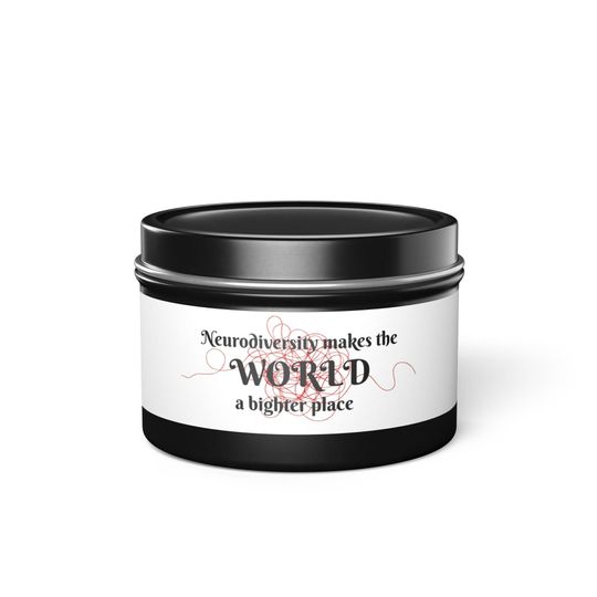 Discover Neurodiversity Tin Candles - Embrace Mindfulness, Eco-Friendly Aromatherapy, Scented Gifts, Self-Care & Relaxation