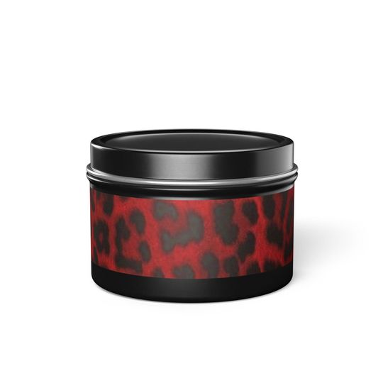 Discover Stylish Leopard Print Tin Candles | Eco-Friendly Home Decor, Relaxation Gifts, Aromatherapy, Unique Party Favors