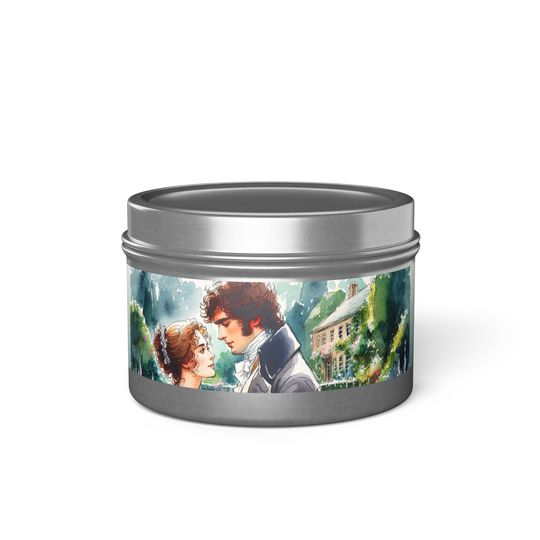 Discover Pride and Prejudice, Regency, Jane Austen, Gift, Mini, Tin Candles, Shower, Wedding, Bridal, Birthday, Five Scent Choices