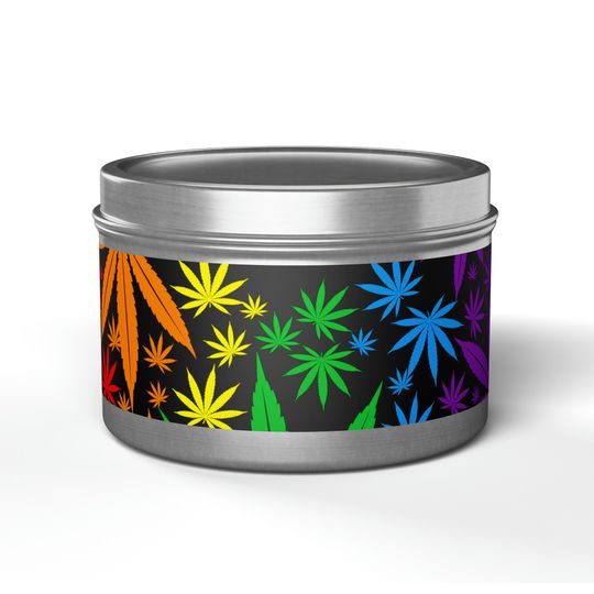 Discover Custom Pride Weed Tin Candles