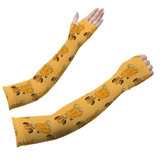 Discover Novelty Lion King Simbaa Print Gardening Arm Sleeves - Protective Sun Protection, Lightweight & Breathable for Outdoor Planting