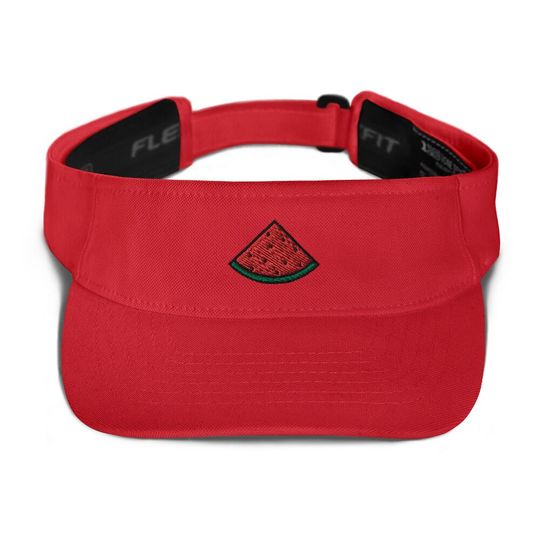 Discover Watermelon Embroidered Visor, Premium Summer Visor,  Adjustable Beach Sun Hat