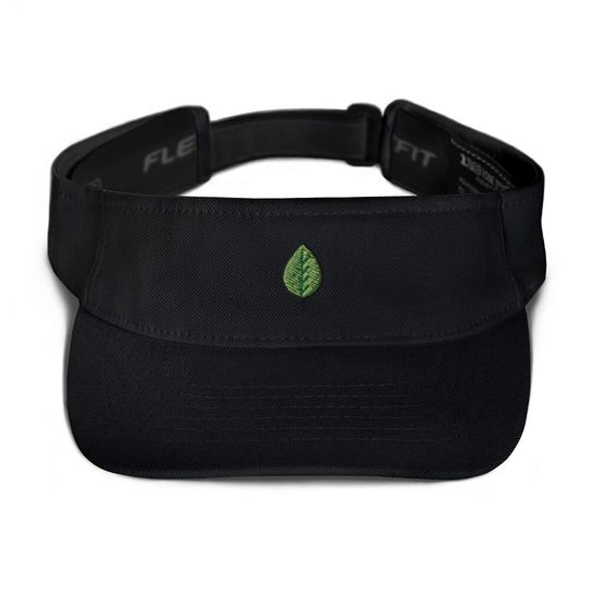 Discover Leaf Embroidered Visor, Premium Summer Visor,  Adjustable Beach Sun Hat