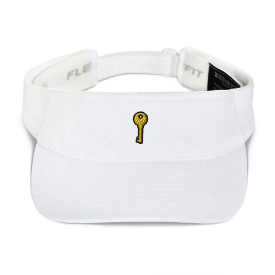 Discover Key Embroidered Visor, Premium Summer Visor,  Adjustable Beach Sun Hat