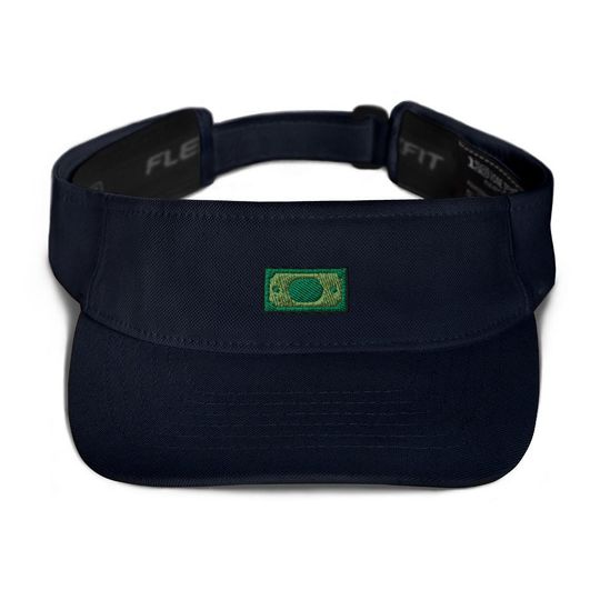 Discover Money Embroidered Visor, Premium Summer Visor,  Adjustable Beach Sun Hat