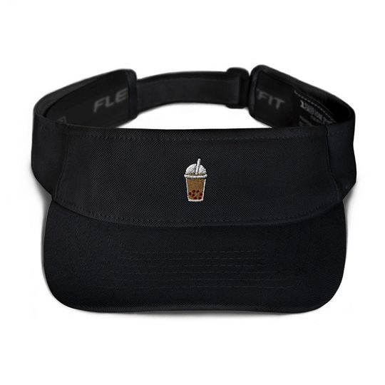 Discover Boba Embroidered Visor, Premium Summer Visor,  Adjustable Beach Sun Hat