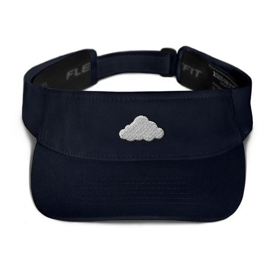 Discover Cloud Embroidered Visor, Premium Summer Visor,  Adjustable Beach Sun Hat