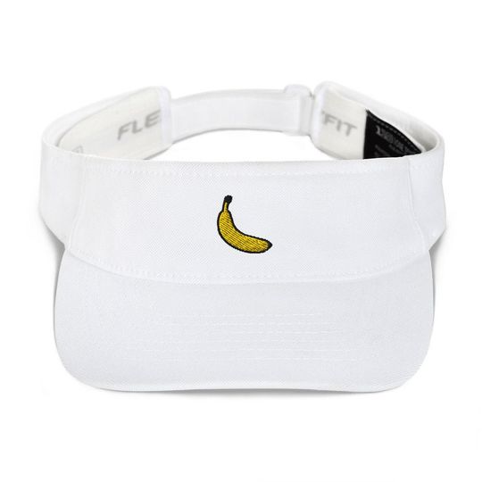 Discover Banana Embroidered Visor, Premium Summer Visor,  Adjustable Beach Sun Hat