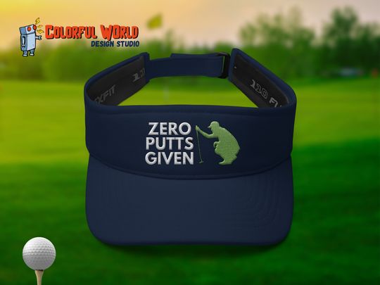 Discover Zero Putts Given Hat Visor | Funny Golf Embroidered Sun Visor | Hat Gift for Golfers